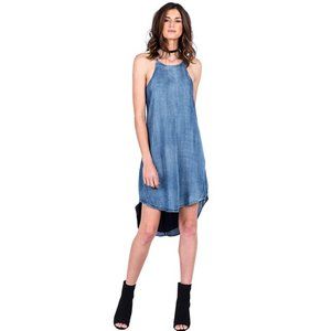 Anthropologie Ashley Chambray Denim High-Low Dress